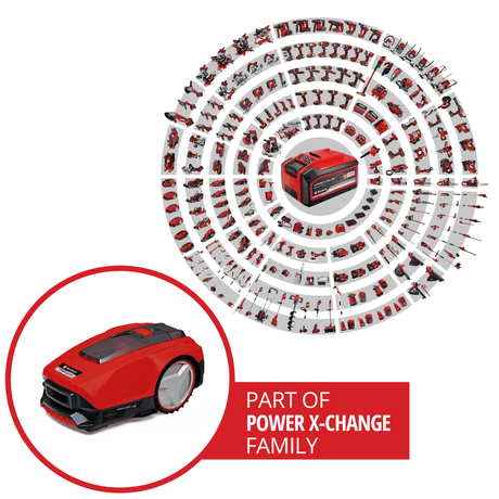 Masina de tuns iarba robotizata Einhell FREELEXO SMART 750 Power X - Change, conectare inteligenta la retea, calcularea timpului de tundere in functie de vreme, pana la 750 m², mod a doua zona, incl. kit de instalare Einhell - scule electrice si unelte profesionale - BricoMart