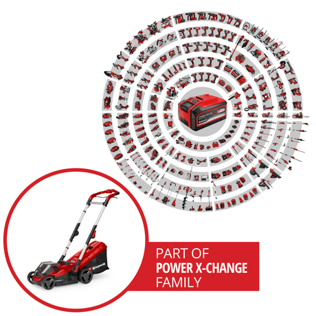 Masina de tuns iarba/gazon pe acumulator Einhell GE - CM 36/34 - 1 Li - Solo Power X - Change (litiu - ion, reglare centrala a inaltimii de taiere pe 5 niveluri, maner lung reglabil, fara acumulator si incarcator Einhell - scule electrice si unelte profesionale - BricoMart