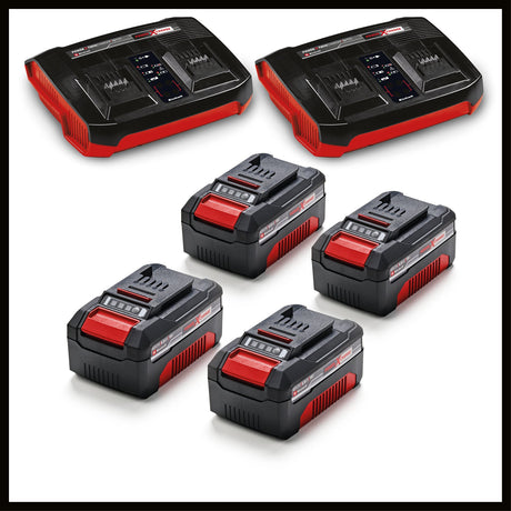 Masina de tuns iarba/gazon pe acumulator Einhell GP - CM 36/47 S Li BL Kit Power X - Change (36 V, latime de taiere 47 cm, pana la 700 m², motor fara perii, colector de iarba de 65 L, incl. 4 baterii de 4,0 Ah + 2 incarcatoare duble Einhell - scule electrice si unelte profesionale - BricoMart