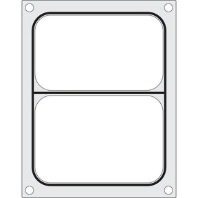 Matrita sigilare pentru un recipient cu doua compartimente 227x178 mm