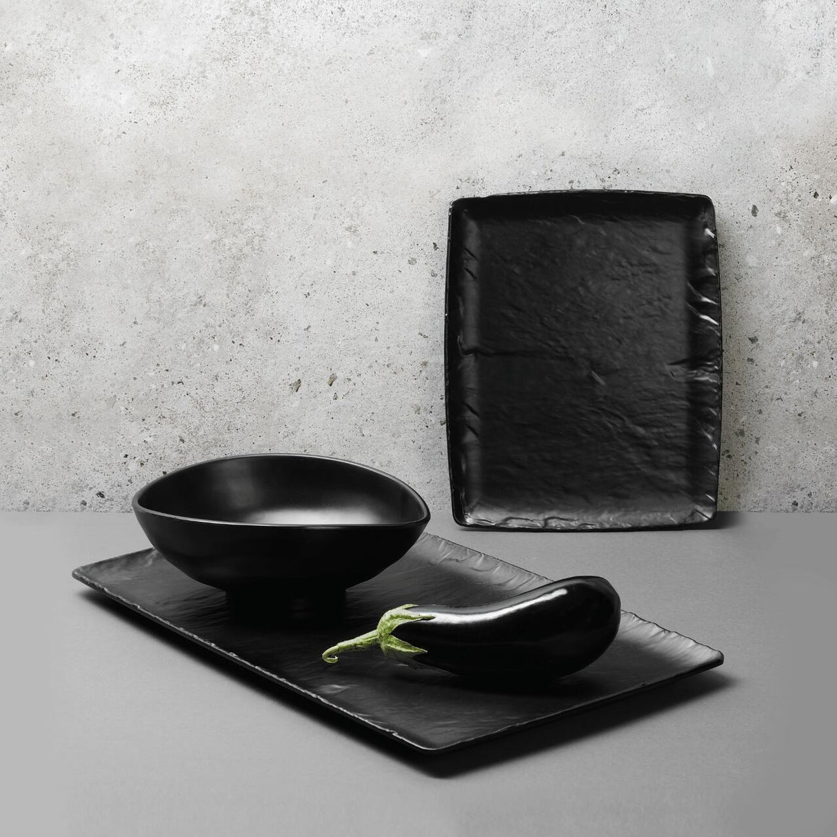 Bol bufet melamina, negru, 260x220x(h)95mm Fine Dine