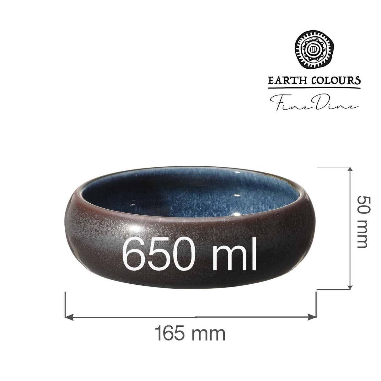 Bol Goro Brown Blue 165 mm, 650 ml Fine Dine