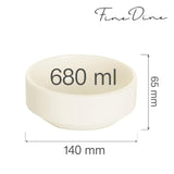 Bol stivuibil Fine Dine, Crema 660 ml, 140 mm