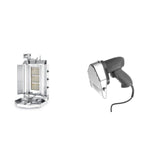 Pachet Kebab Grill gaz 3 arzatoare + Cutit electric kebab