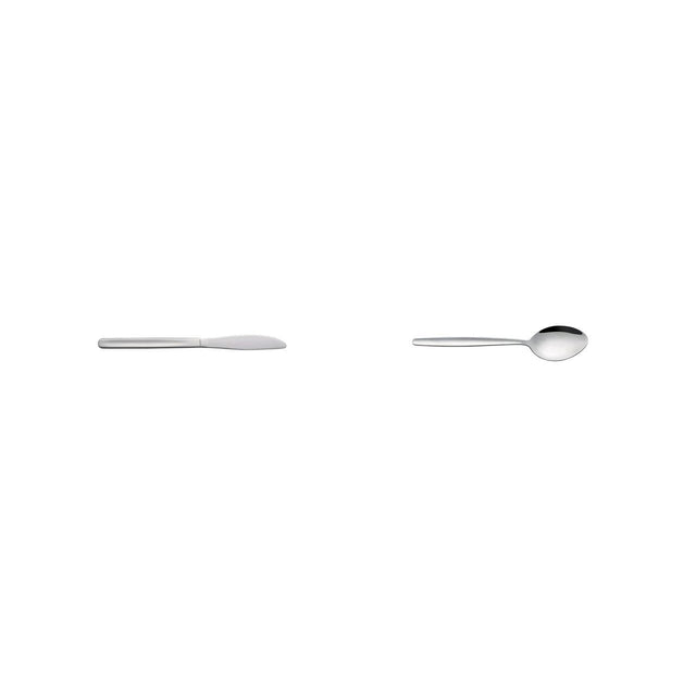 Pachet Set 12 cuțite masă + Set 12 linguri masă inox