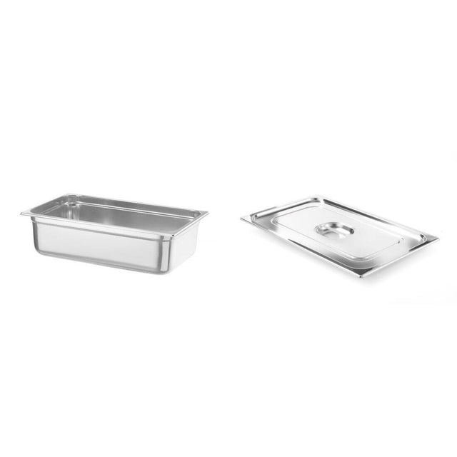 Pachet Tava GN 1/1 150mm 19.8L + Capac GN 1/1 fara fanta Profi Line