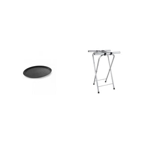 Pachet Tava servire ovala XL 735x600mm + Suport pliabil