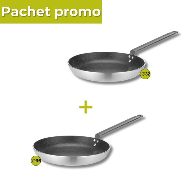 Pachet Tigaie Marable 36cm + Tigaie Marable 32cm aluminiu