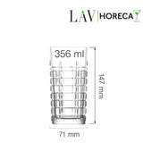 Pahar înalt Glasgow 356 ml, LAV