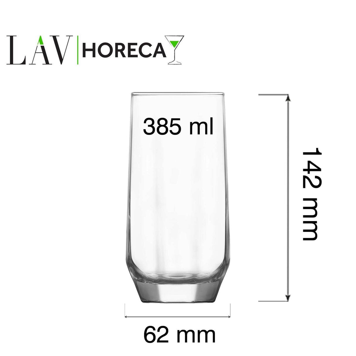 Pahar inalt Riga, 385 ml, LAV