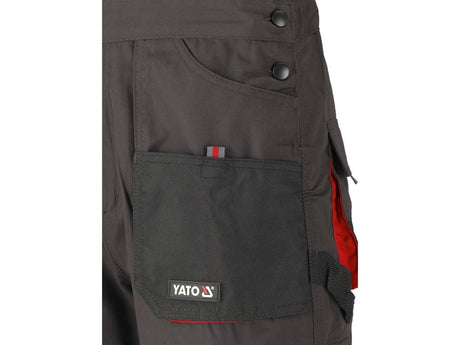 PANTALONI DE LUCRU CU PIEPTAR, BASALT, MARIMEA L Yato YT - 80154 - Pantaloni de lucuru cu pieptar, 267 g, rezistent Yato - scule electrice si unelte profesionale - BricoMart