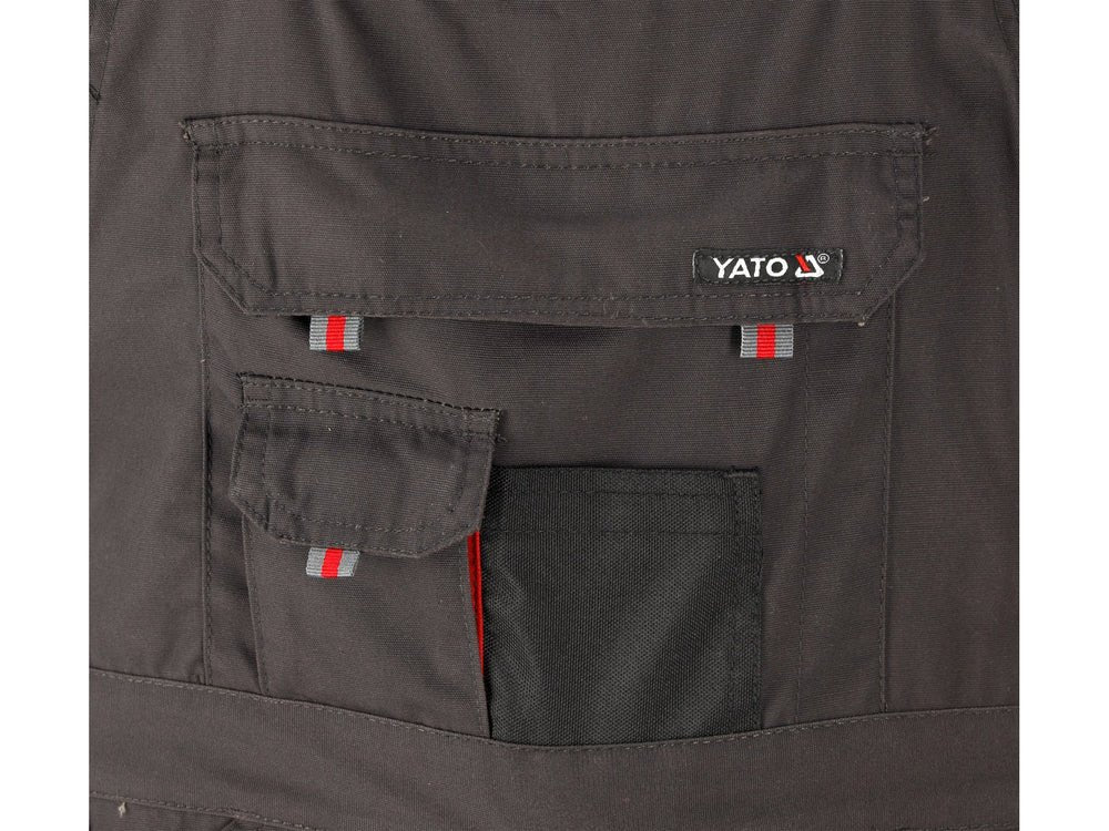 PANTALONI DE LUCRU CU PIEPTAR, BASALT, MARIMEA M Yato YT - 80153 - Pantaloni de lucuru cu pieptar, 267 g, rezistent Yato - scule electrice si unelte profesionale - BricoMart