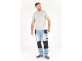 PANTALONI DE LUCRU JEANS ALBASTRU, CU ELASTAN, MARIMEA S Yato YT - 79070 - 325 g, rezistent Yato - scule electrice si unelte profesionale - BricoMart
