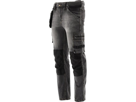 PANTALONI DE LUCRU, JEANS GRI, CU ELASTAN, MARIMEA L/XL Yato YT - 79063 - 325 g, rezistent Yato - scule electrice si unelte profesionale - BricoMart