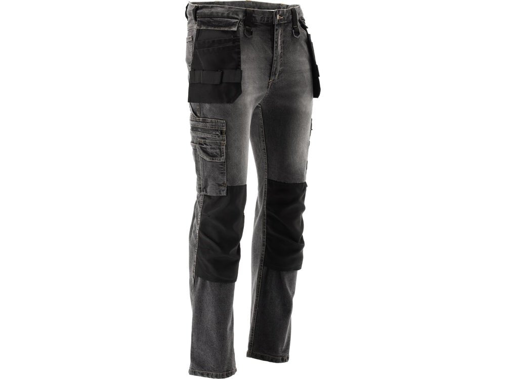 PANTALONI DE LUCRU, JEANS GRI, CU ELASTAN, MARIMEA M Yato YT - 79061 - 325 g, rezistent Yato - scule electrice si unelte profesionale - BricoMart