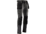 PANTALONI DE LUCRU, JEANS GRI, CU ELASTAN, MARIMEA M Yato YT - 79061 - 325 g, rezistent Yato - scule electrice si unelte profesionale - BricoMart