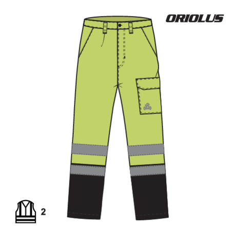 Pantaloni reflectorizanti oriolus YATO YT-79371, M - imagine 9