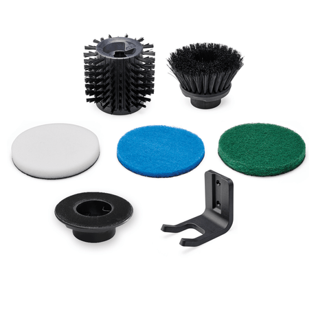 Peria de suprafate fara fir PICOBELLA 18/90 Power X - Change (18 V, perie de curatare fara fir, protectie impotriva stropilor, incl. 2x perii, 3x lavete de curatare, suport de perete, fara acumulator) Einhell - scule electrice si unelte profesionale - BricoMart