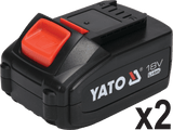 Pistol de impact Yato YT - 8277935 , 18V 800NM 2 x bateri 4Ah+ Incarcator , 0 - 2600 min , motor fara perii YATO - scule electrice si unelte profesionale - BricoMart