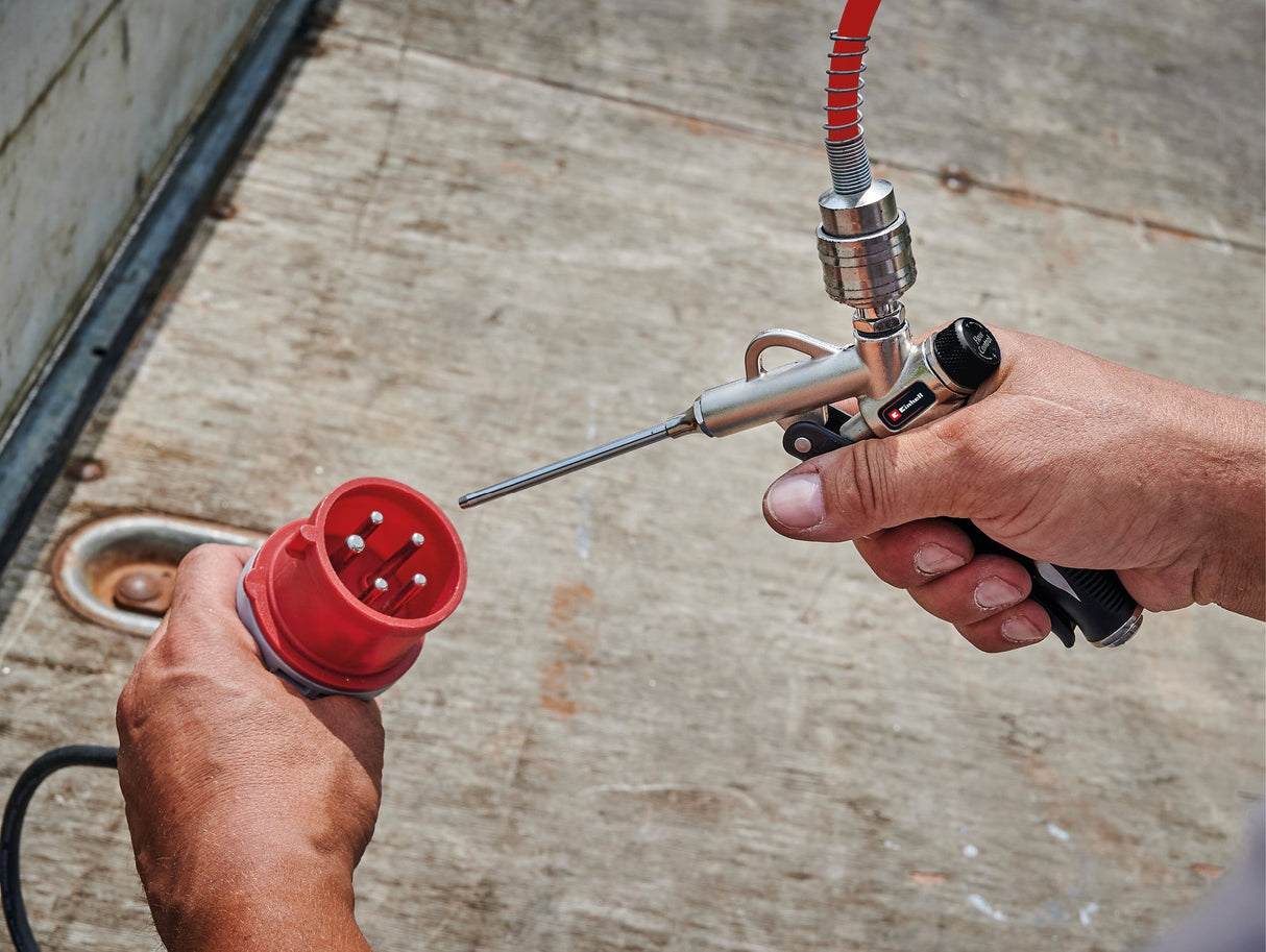 Pistol de suflat original Einhell cu 2 cai, ca accesoriu pentru compresor, potrivit pentru toate compresoarele Einhell cu cuplaj rapid, 2 conexiuni de aer, max. 8 bar Einhell - scule electrice si unelte profesionale - BricoMart