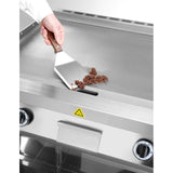 Plita gratar pe gaz 700, HENDI, Kitchen Line, 2 zone de incalzire, fiecare cu 3 arzatoare, putere totala 10kW, 10kW, 800x700x(H)900mm