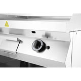 Plita gratar pe gaz 700, HENDI, Kitchen Line, 2 zone de incalzire, fiecare cu 3 arzatoare, putere totala 10kW, 10kW, 800x700x(H)900mm