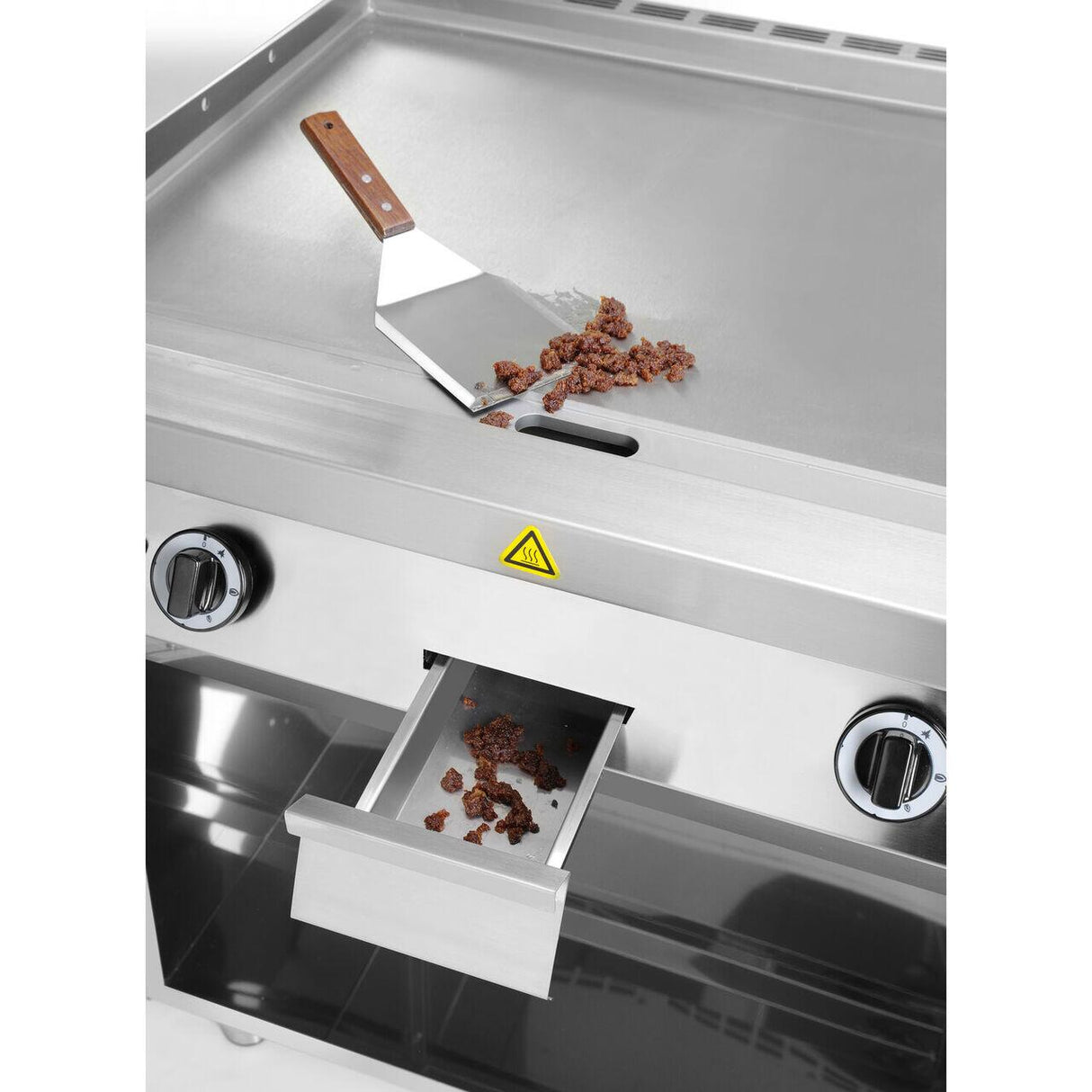 Plita gratar pe gaz 700, HENDI, Kitchen Line, 2 zone de incalzire, fiecare cu 3 arzatoare, putere totala 10kW, 10kW, 800x700x(H)900mm