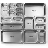 Tava Hendi Gastronorm GN 1/4 65 mm 1.8 lt - gama Profi Line, otel inoxidabil