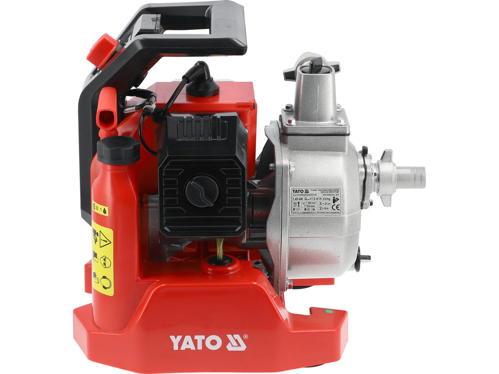 Motopompa Yato YT-85420 ,  1" , 52 cm³ , 7500 l/h , motor in 2 timpi
