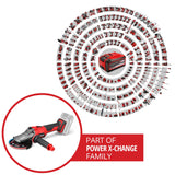 Polizor unghiular cu cap plat fara fir Einhell Professional TP - AG 18/125 F Li BL - Solo Power X - Change (18 V, 700 W, disc 125 mm, adancime de taiere 33 mm, fara perii, cu accesorii, fara acumulator) Einhell - scule electrice si unelte profesionale - BricoMart