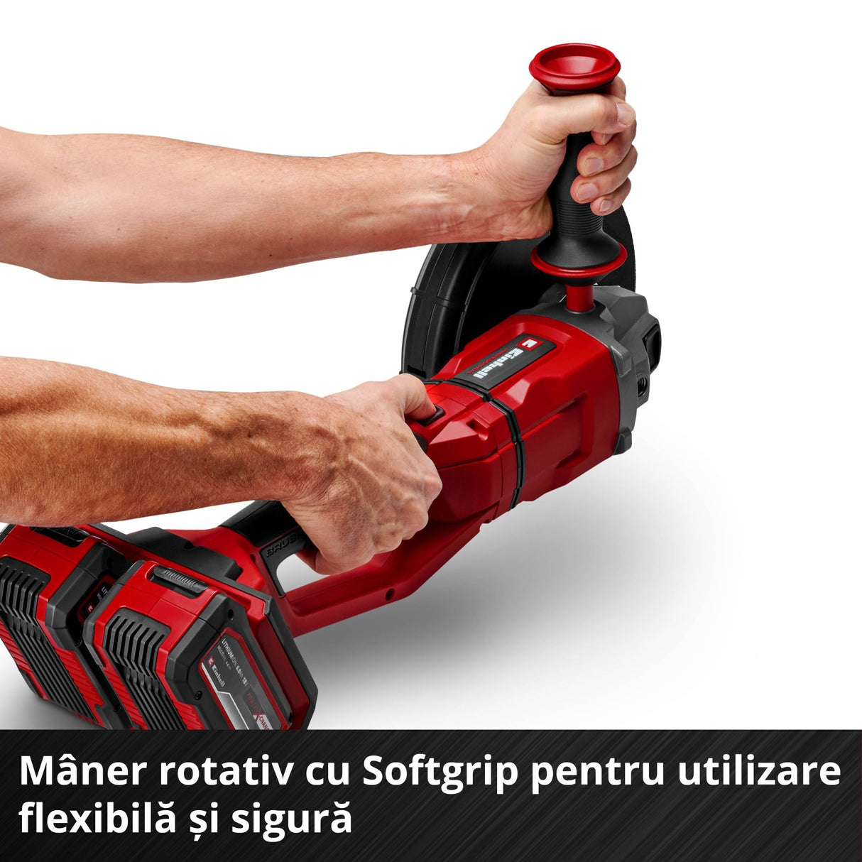 Polizor unghiular pe acumulator Einhell Professional AXXIO 36/230 Q Power X - Change, 36 V, 2200 W, adancime maxima de taiere 70 mm, 6.600 rpm, motor fara perii, livrat fara acumulator, incarcator si disc de taiere Einhell - scule electrice si unelte profesionale - BricoMart