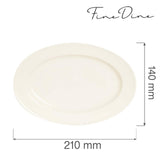 Platou oval Fine Dine, Crema 210x140 mm