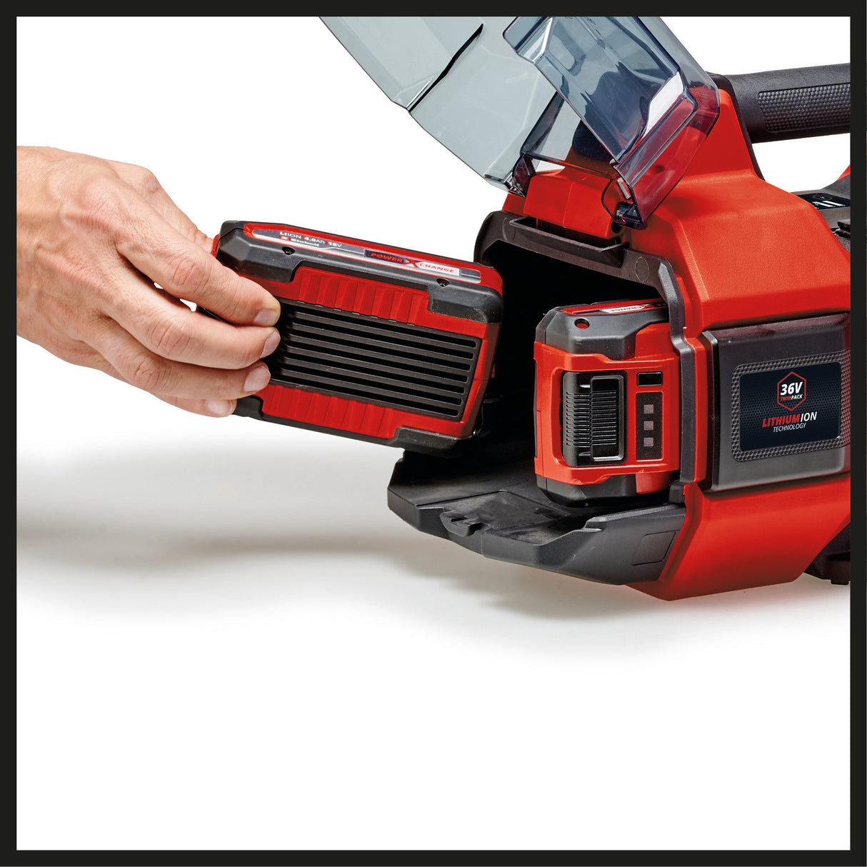Pompa de gradina pe acumulator Einhell AQUINNA 36/34 Power X - Change (36 V, debit max. 3.400 l/h, inaltime maxima de 37 m, comutator pentru nivelul de putere, protectie la supraincarcare si inghet, fara acumulator Einhell - scule electrice si unelte profesionale - BricoMart
