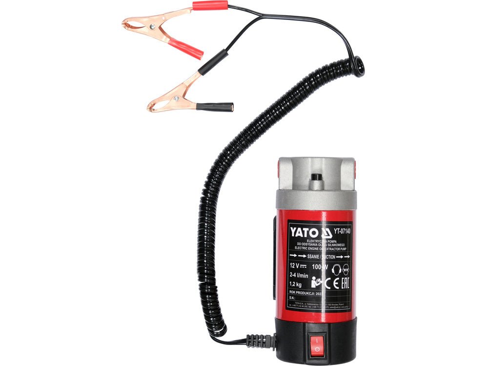 Pompă electrică de scos ulei de 100 W Yato YT - 07140 ,12V , 2 - 4 l/min , 100 W YATO - scule electrice si unelte profesionale - BricoMart