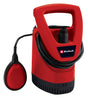 Pompa sumersibila Einhell GE - SP 3546 RB, 350 W, dimensiune maxima a corpului strain 2,5 mm, debit maxim 4,6 L/h, inaltime maxima de refulare 11 m, plutitor cu intrerupator reglabil continuu, carcasa din plastic a pompei Einhell - scule electrice si unelte profesionale - BricoMart