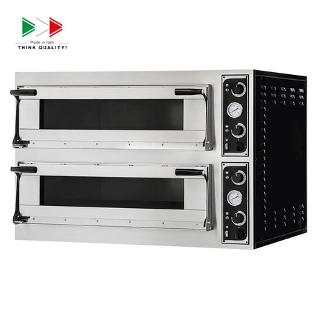 Cuptor profesional pizza Trays 44 Glass 2 camere 13800 W interval de temperatura de la 50?C la 500?C Hendi 2x 820x840x(H)175 mm