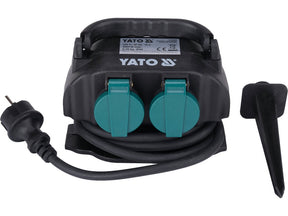 Priza de gradina dubla YATO YT-81270, IP44, 4 x 230 V