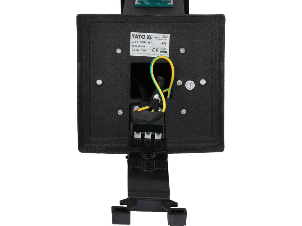 Priza de gradina stalp din otel YATO YT-81275, IP44, 4 x 230 V - imagine 7