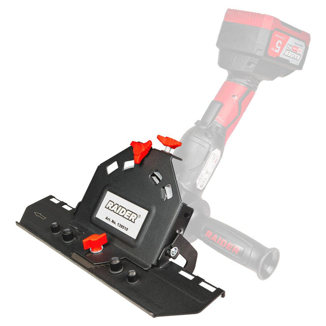 RAIDER Accesoriu 45° pentru taiere placi ceramice cu polizor Taiere precisa la 45° – potrivita pentru procesarea marginilor si formarea colturilor exterioare Ofera stabilitate si co Raider - scule electrice si unelte profesionale - BricoMart