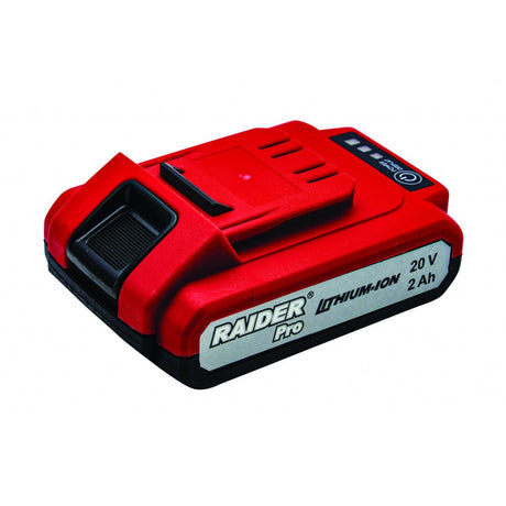 RAIDER Acumulator Li - ion 20V 2Ah pentru RDP - CDL21 Cuplare rezistenta prin culisare Tip acumulator:: Li - ion Raider - scule electrice si unelte profesionale - BricoMart