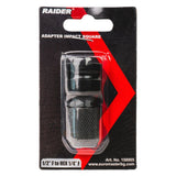 RAIDER Adaptor Impact patrat 1/2"F la HEX 1/4"F RD Raider - scule electrice si unelte profesionale - BricoMart