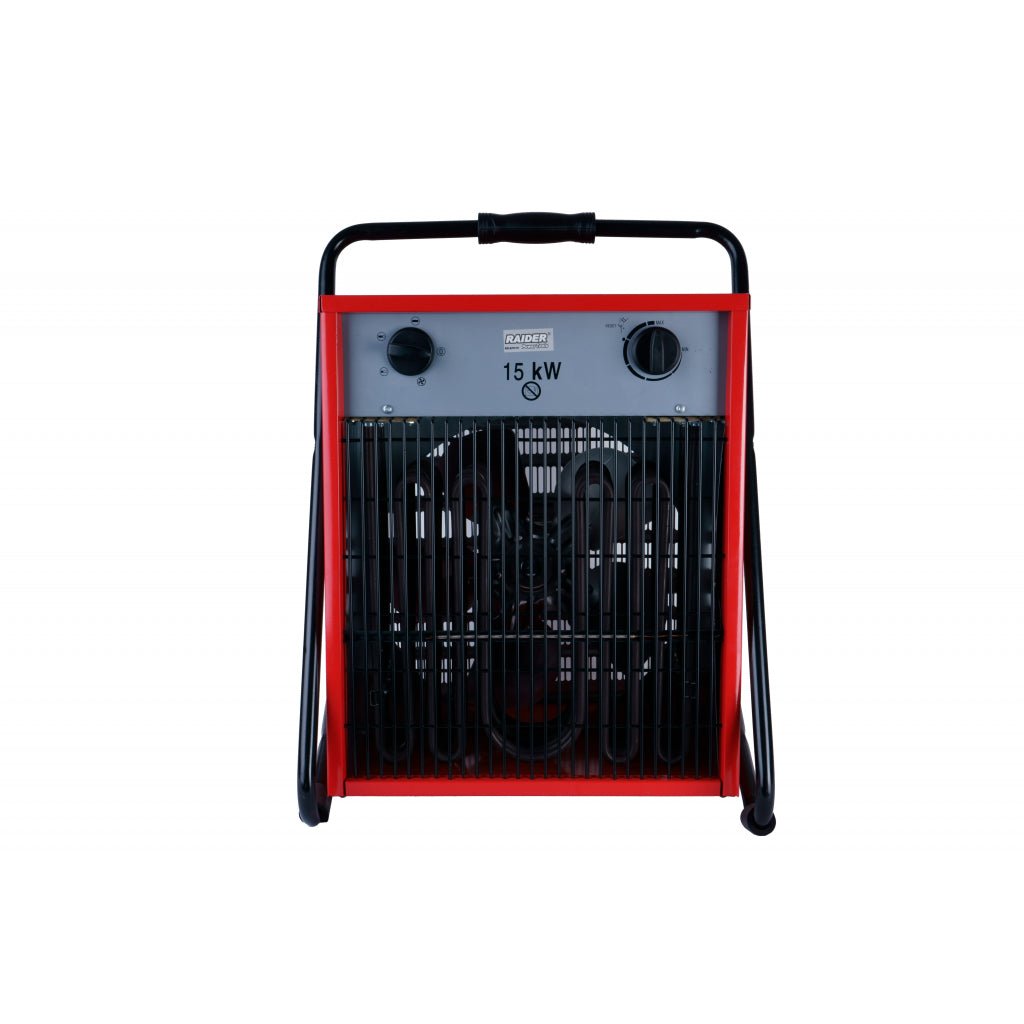 RAIDER Aeroterma electrica 15kW RD - EFH15 Alimentare trifazica Maner pentru transportul facil Reglajul treptelor de putere Raider - scule electrice si unelte profesionale - BricoMart