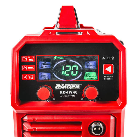 RAIDER Aparat de sudura inverter MIG/MAG fara gaz & MMA120A RD - IW40 Raider - scule electrice si unelte profesionale - BricoMart