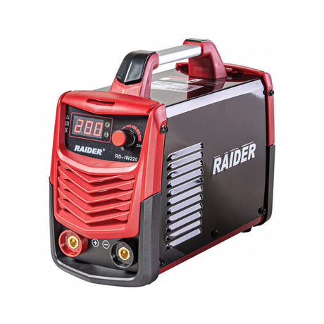 RAIDER Aparat de sudura tip invertor 200A RD - IW220 Aparatele de sudura tip inverter folosesc tehnologia MOSFET pentru a converti frecventa retelei de 50 - 60Hz in curenti de Raider - scule electrice si unelte profesionale - BricoMart
