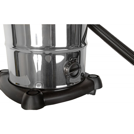 RAIDER Aspirator umed/uscat Raider 1300W 30L RD - WC04 Conteiner de INOX Priza pentru pornirea sincronizata cu alte masini electrice Filtru cu autocuratare Construit pe roti Raider - scule electrice si unelte profesionale - BricoMart