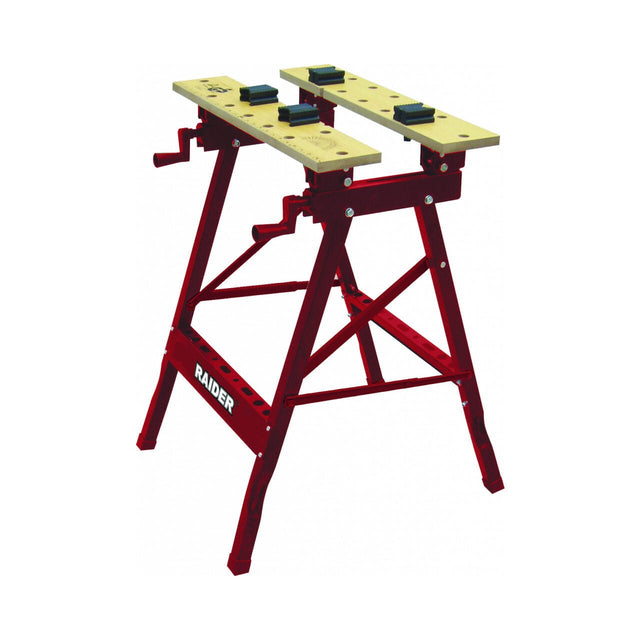 RAIDER Banc de lucru reglabil 65x51cm H 80cm Raider Constructie pliabila Picioare cauciucate pentru stabilitate imbunatatita Raider - scule electrice si unelte profesionale - BricoMart