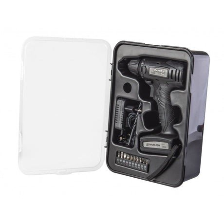 RAIDER Bormasina cu acumulator 12 V 1.5Ah 26Nm RDP - CDL30 BE Mandrina rapida Design ergonomic Iluminare cu LED Baterie încorporată Raider - scule electrice si unelte profesionale - BricoMart