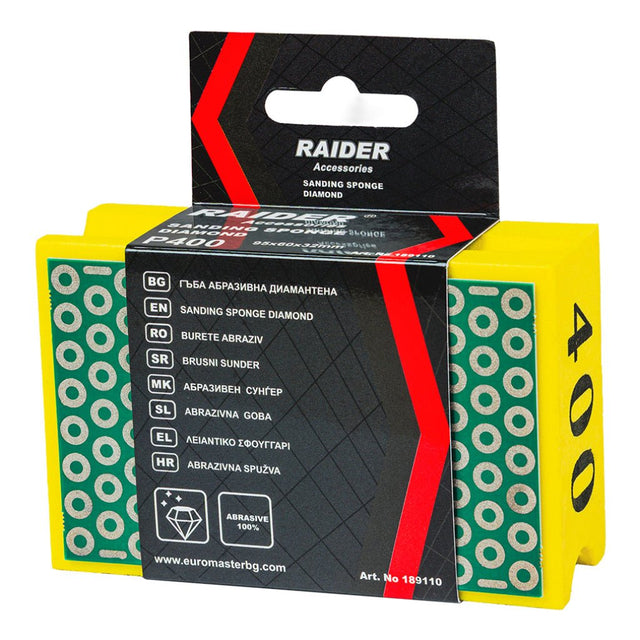 RAIDER Burete abraziv 95x60x32mm Р400 Raider - scule electrice si unelte profesionale - BricoMart