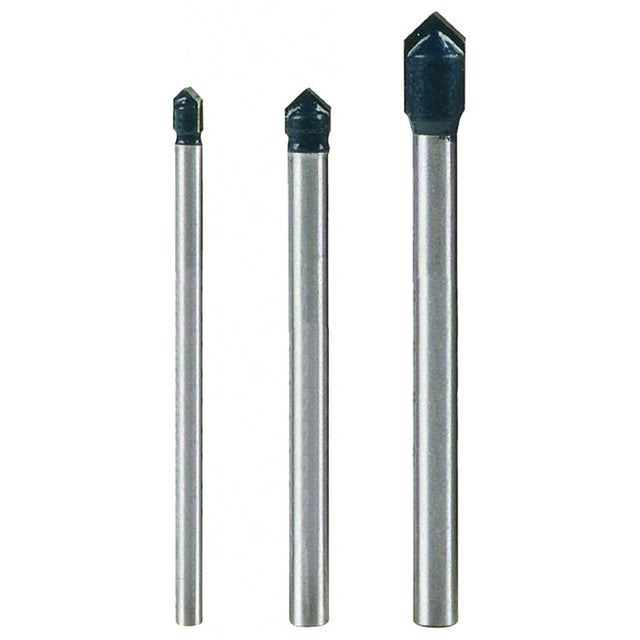 RAIDER Burghie pentru sticla si ceramica 5 - 8 mm set 3 buc Raider Cu coada cilindrica Potrivit pentru gaurirea sticlei si ceramicii Raider - scule electrice si unelte profesionale - BricoMart