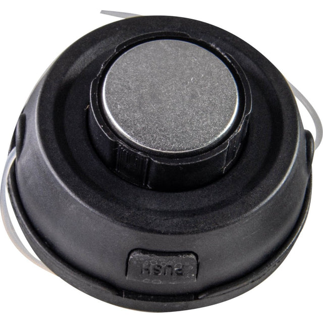 RAIDER Cap de motocoasa cu incarcare usoara M10x1.25LH negru metal Fabricat din poliamidă Diametrul cablului: 2,4 mm Rezistență la uzură și sarcini termice mari Lăstarii mai groși și buru Raider - scule electrice si unelte profesionale - BricoMart